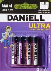 DANiELL ULTRA Wzmocniona Bateria Alkaliczna AAA LR 03/4szt 